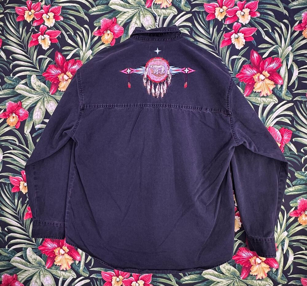 VTG 90’s Natural Wonders Dream Catcher Black Shirt Size L